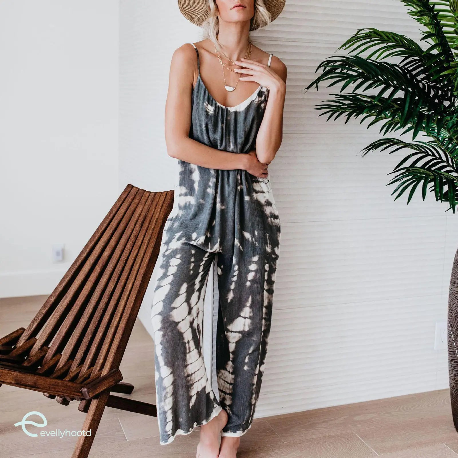 ✨✨Plus Size Women Fashion Wide Leg Suspender Jumpsuit with Pockets Curvy Overalls 【Super Stretchy】【Plus Size M-3XL】