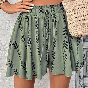 🔥💃Women's Bohemian Print High-Waist Shorts