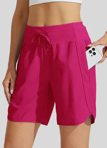 ⏰Hot Sale Women's Active 7 Inseam Athletic Long Running High Wasistband Shorts