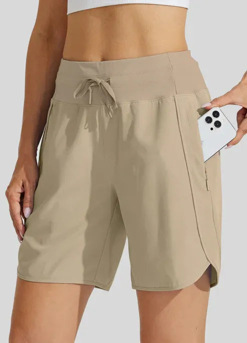 ⏰Hot Sale Women's Active 7 Inseam Athletic Long Running High Wasistband Shorts