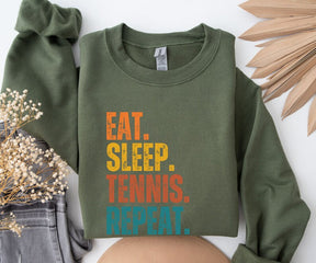 Eat Sleep Tennis Repeat Sweatshirt