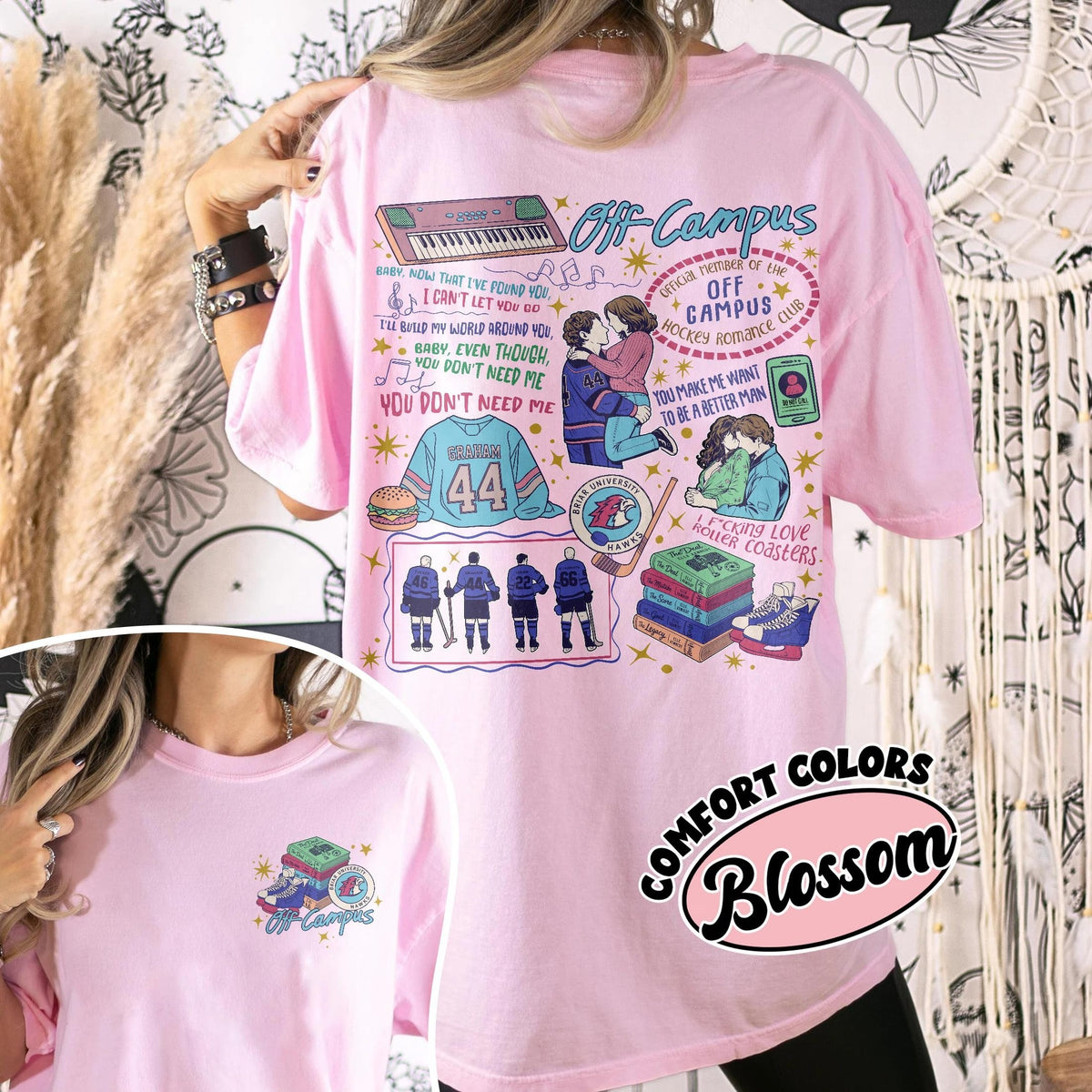 Comfort Colors Briar Hockey Shirt, Off-Campus£¬Campus Hockey, BookTok Romance T-Shirt£¨¸±±¾£©