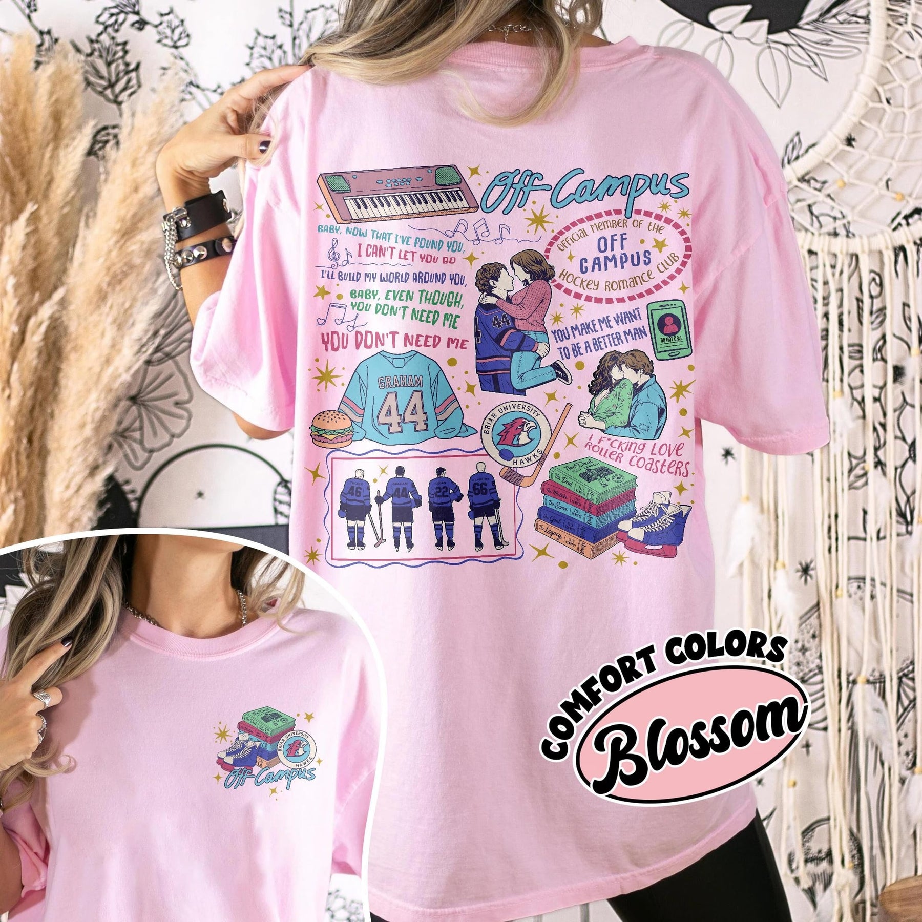 Comfort Colors Briar Hockey Shirt, Off-Campus£¬Campus Hockey, BookTok Romance T-Shirt£¨¸±±¾£©