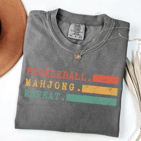 Comfort Colors Pickleball Mahjong Repeat Retro T-Shirt
