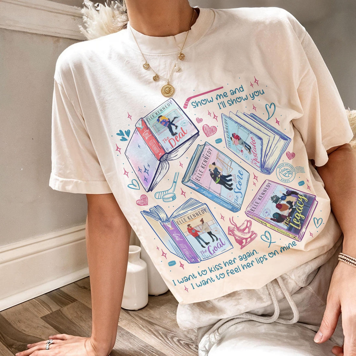 Off Campus Hockey Book Series Shirt, Graham & Hannah Romance Books TShirt, Show Me And I¡¯ll Show You, Elle Kennedy Fan Tee