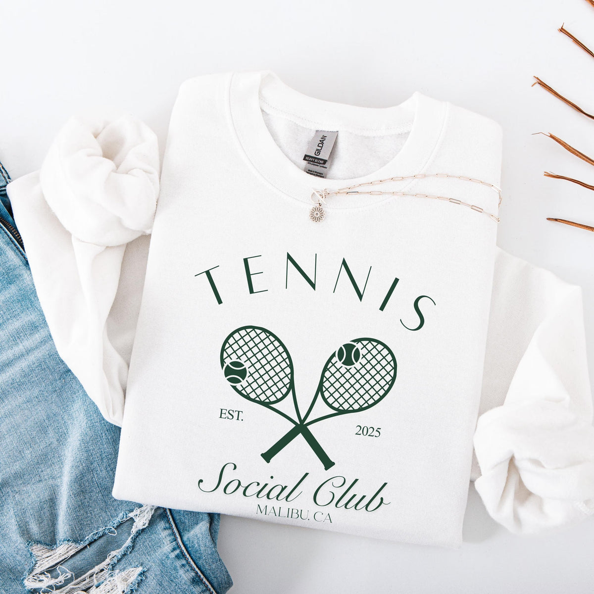 Personalized Tennis Social Club Sweatshirt