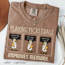 Comfort Colors Playing Pickleball Improves Memory T-shirt