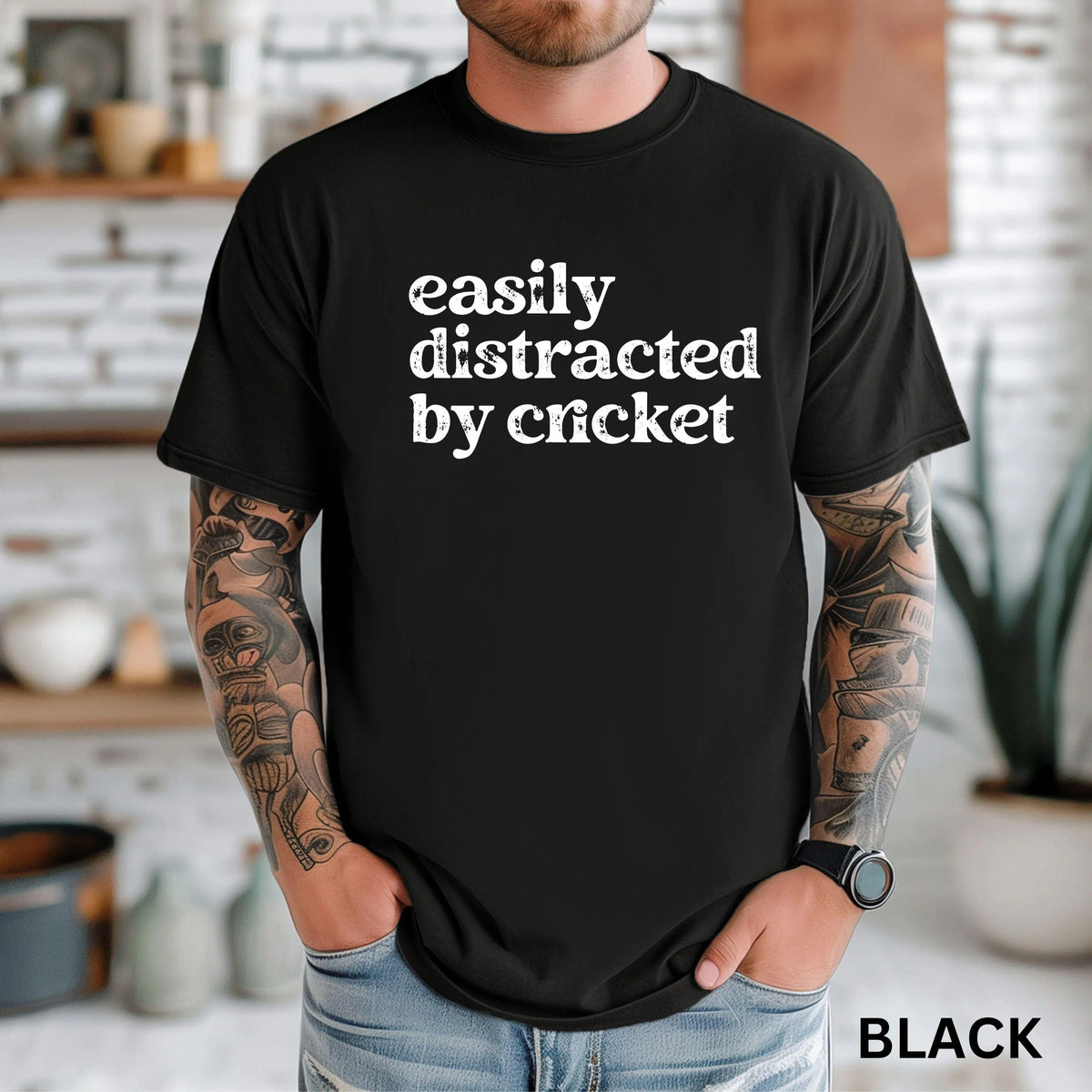 Comfort Colors Easily distracted by cricket T-shirt