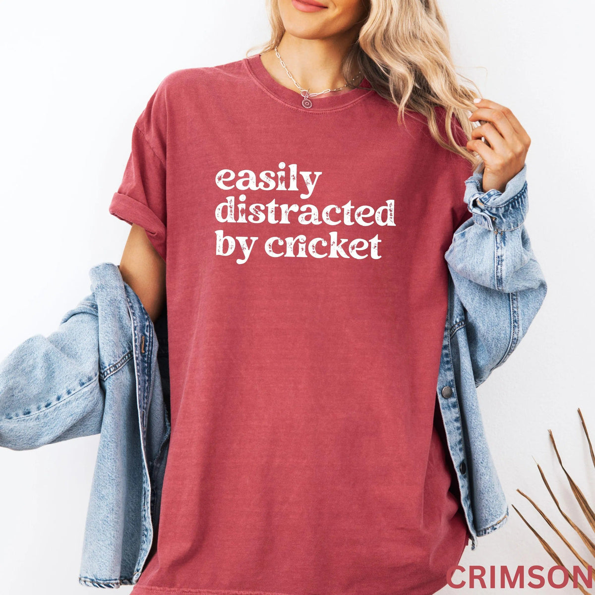 Comfort Colors Easily distracted by cricket T-shirt