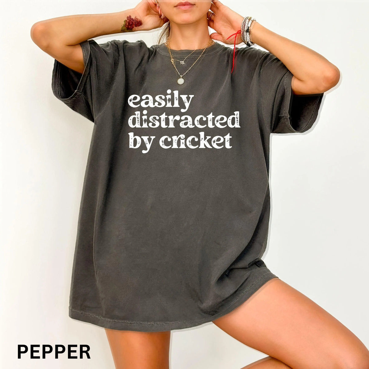 Comfort Colors Easily distracted by cricket T-shirt