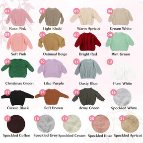 Custom Embroidered Baby Sweater - Toddler Knit Sweatshirt - Baby Name Jumper