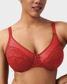 Full Coverage Lace Minimizer Bra - Petal