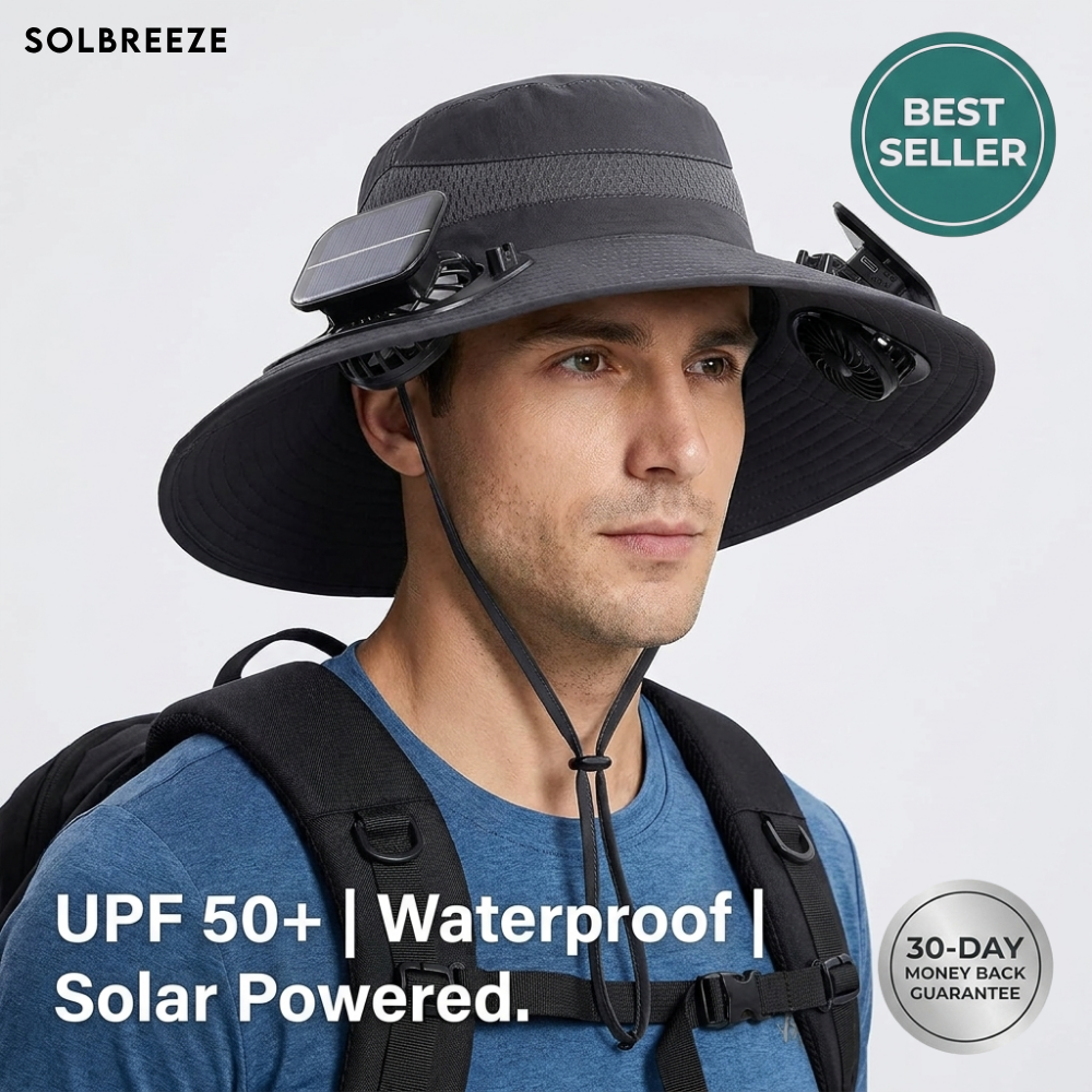 SolBreeze AirHat™ | Solar Powered Hat