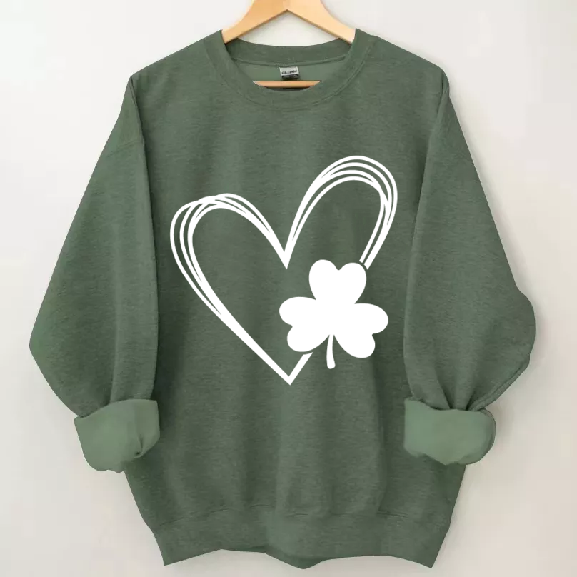 St Patrick's Day Heart Sweatshirt