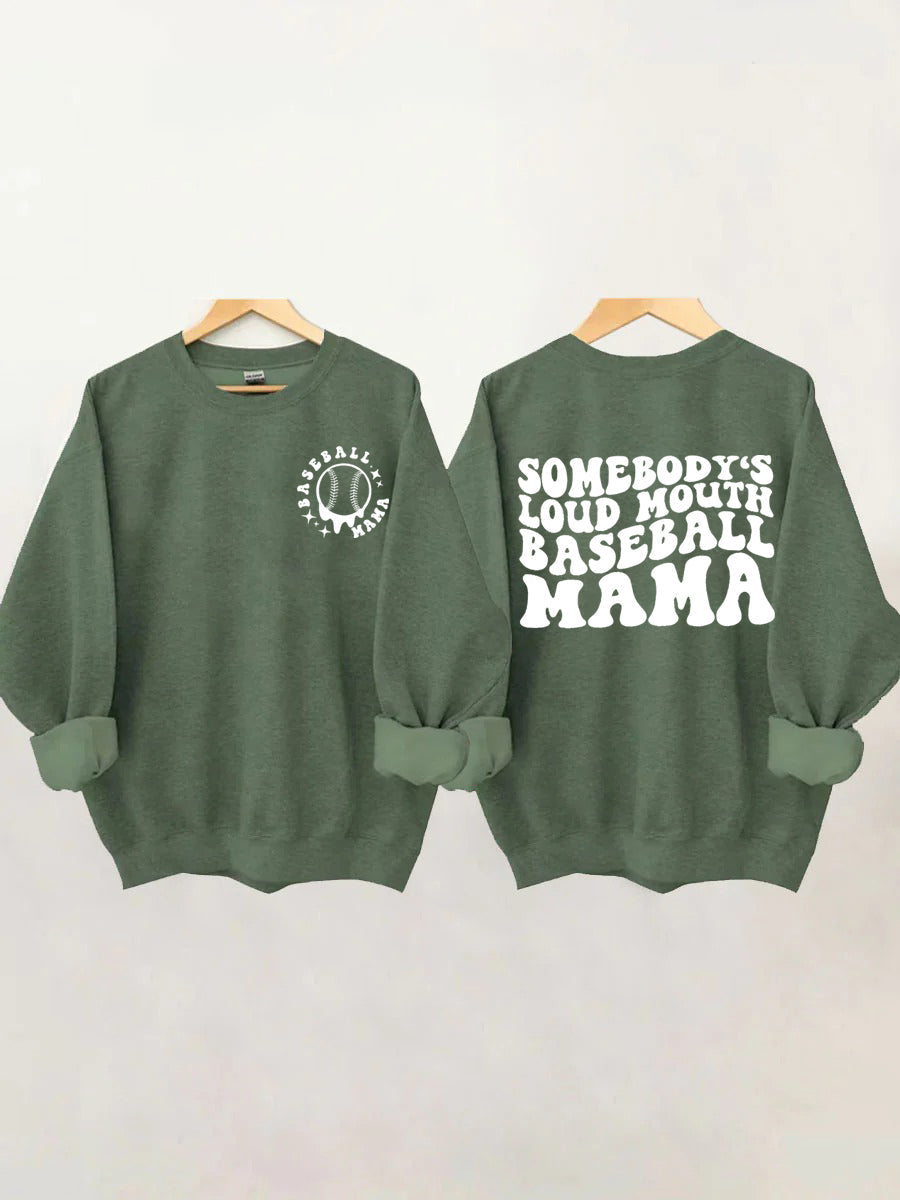 Sweat-shirt maman de baseball à grande gueule de quelqu'un