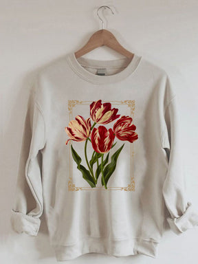 Flowers Dark Botanical Sweatshirt