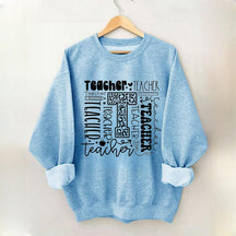 Sweat-shirt à imprimé lettre d'enseignant