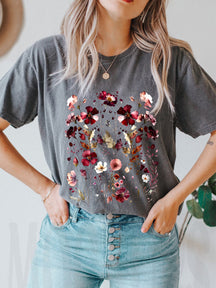 Cottagecore Pressed Flower T-shirt