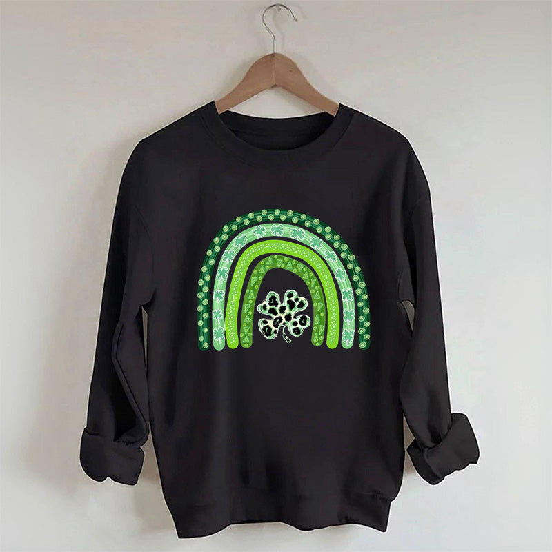 Shamrock Leopard Rainbow Sweatshirt