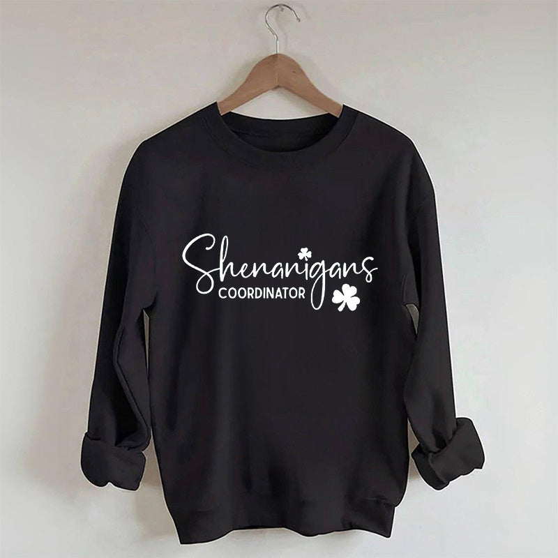 Sweat-shirt imprimé lettre du coordinateur des manigances