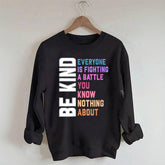 Be Kind Letter Print Sweatshirt