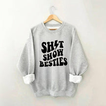 Sweat-shirt imprimé lettre Shitshow Besties