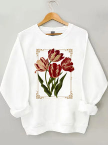 Flowers Dark Botanical Sweatshirt