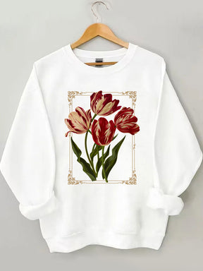 Flowers Dark Botanical Sweatshirt