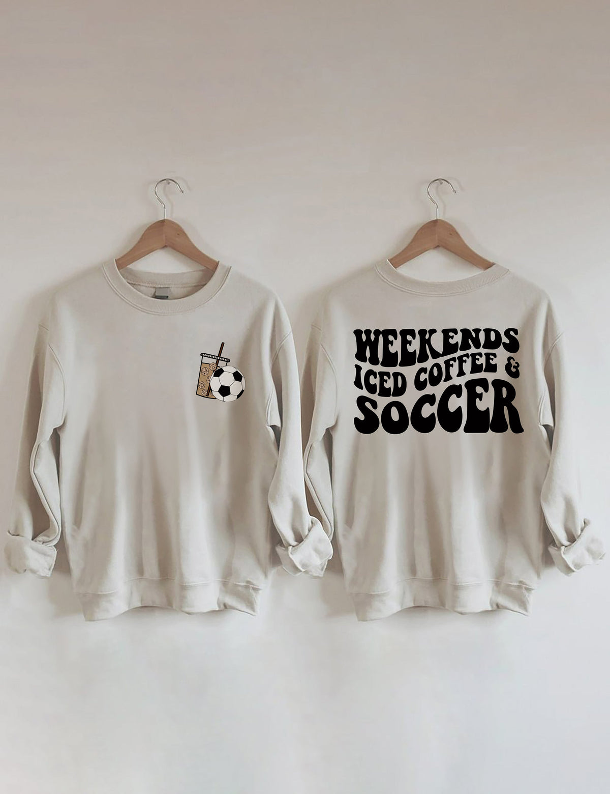 Weekends Iced Coffee Soccer Sweatshirt
