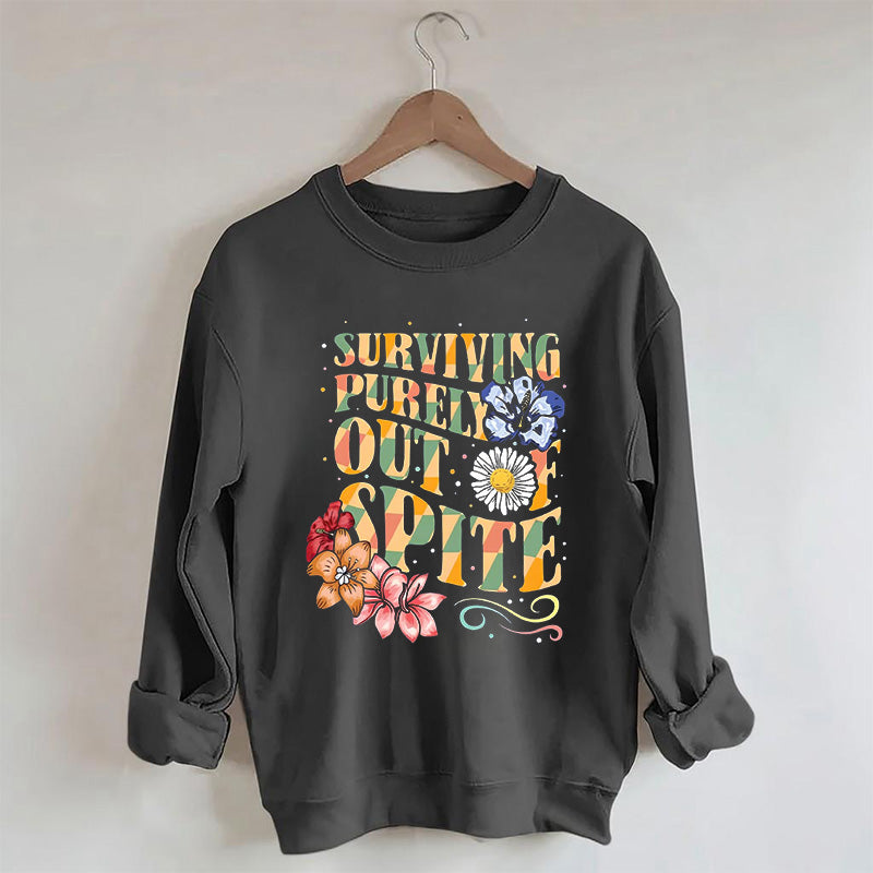 Sweat-shirt Survivre purement par dépit