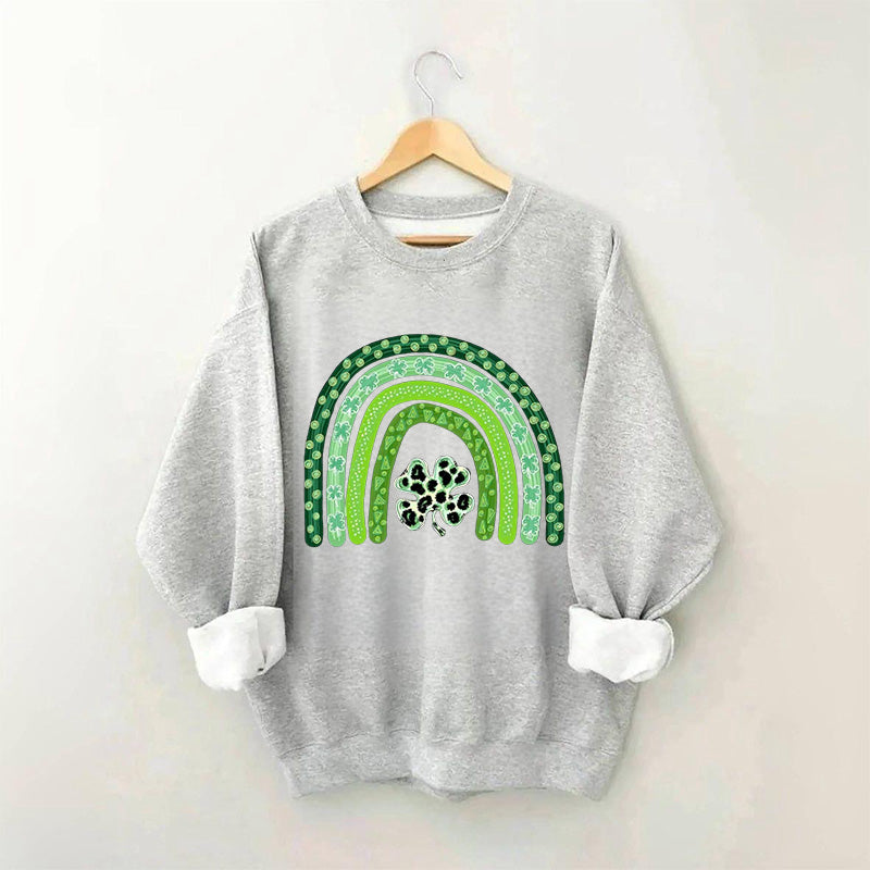 Shamrock Leopard Rainbow Sweatshirt