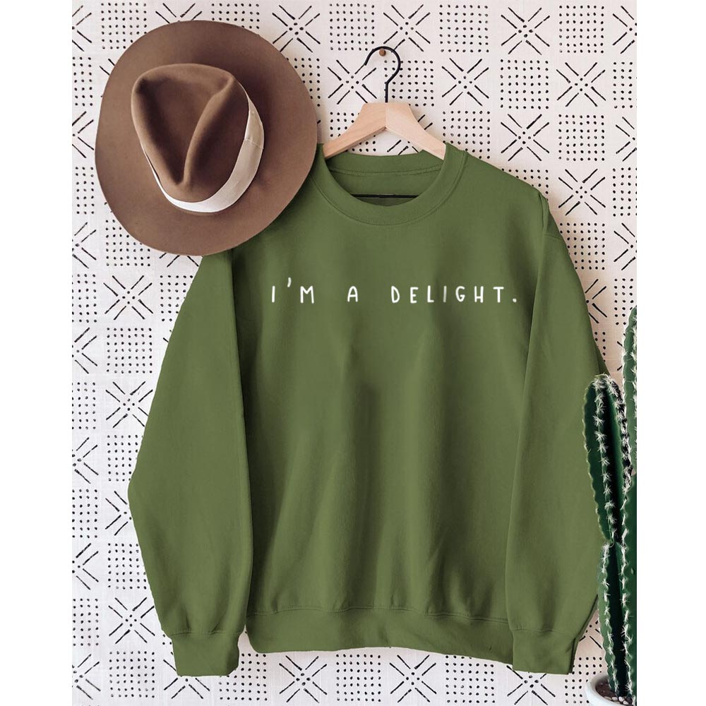 I'm A Delight Printed Sweatshirt