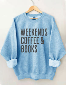 Sweat-shirt Café et livres du week-end