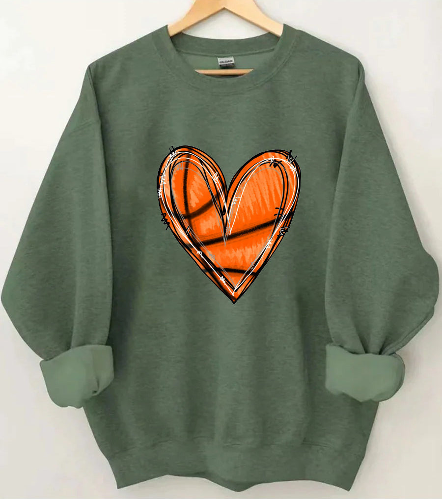 Basketball Heart Sweatshirt