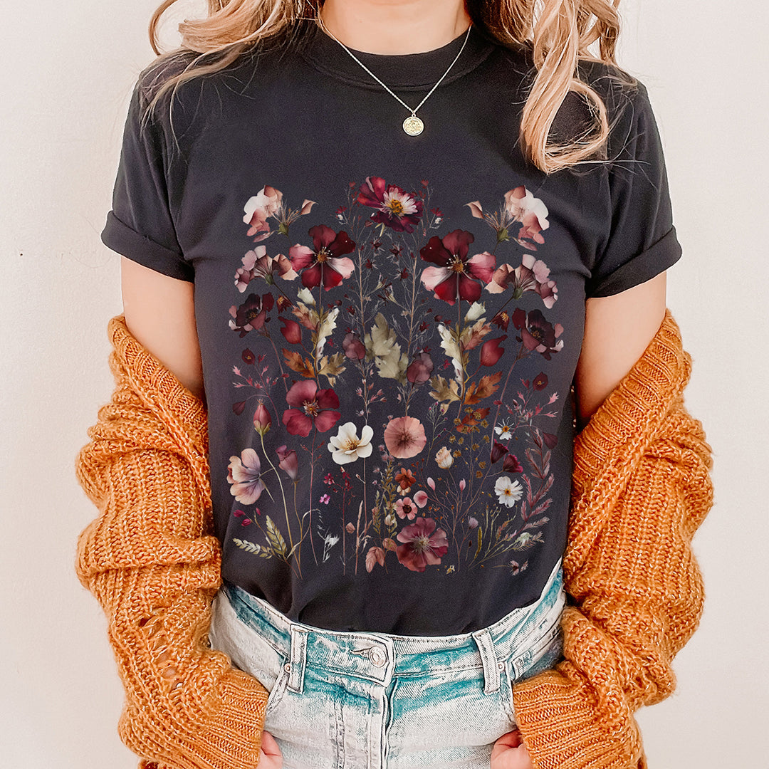 Cottagecore Pressed Flower T-shirt