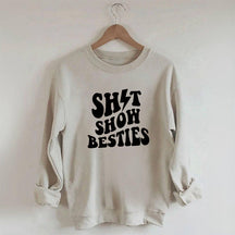 Sweat-shirt imprimé lettre Shitshow Besties