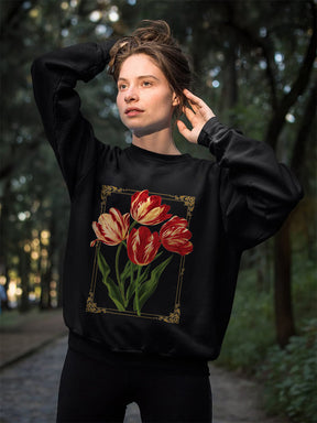 Flowers Dark Botanical Sweatshirt