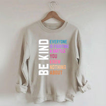 Be Kind Letter Print Sweatshirt