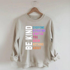 Be Kind Letter Print Sweatshirt
