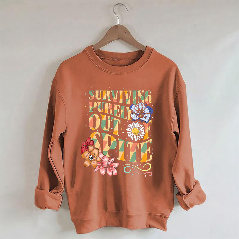 Sweat-shirt Survivre purement par dépit