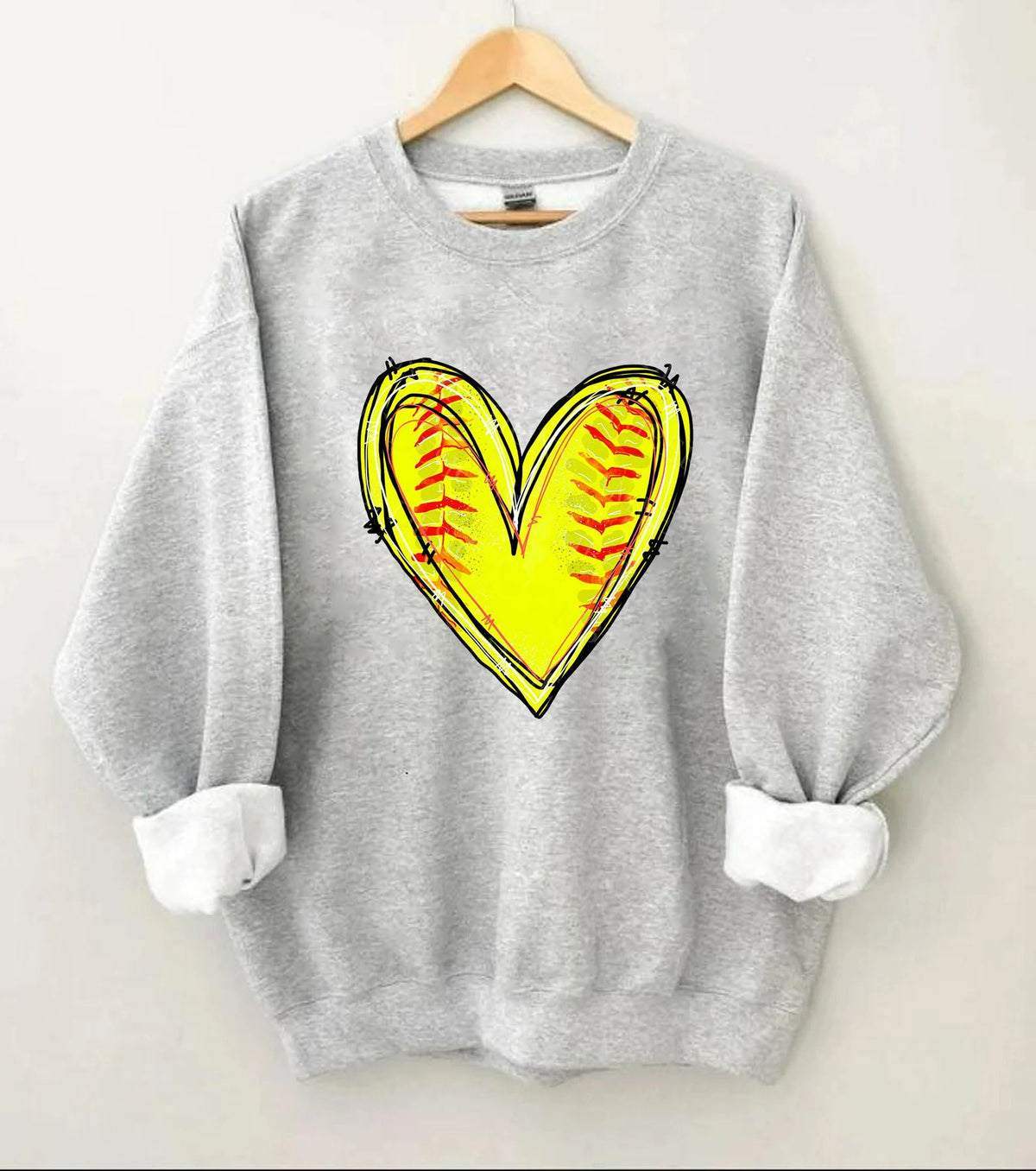 Baseball Heart Sweatshirt