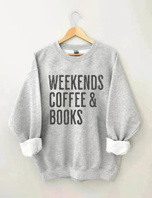 Sweat-shirt Café et livres du week-end