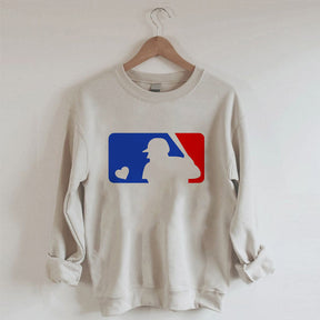 Sweat-shirt coeur de baseball