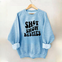 Sweat-shirt imprimé lettre Shitshow Besties