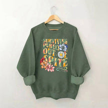Sweat-shirt Survivre purement par dépit