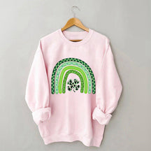Shamrock Leopard Rainbow Sweatshirt