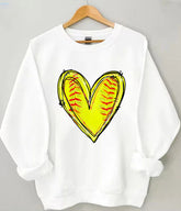 Sweat-shirt coeur de baseball