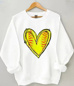 Sweat-shirt coeur de baseball