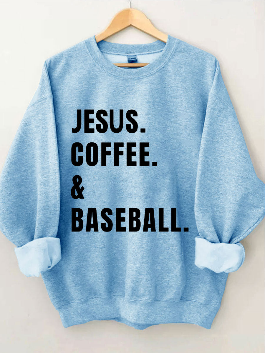 Jesus Coffee Baseball Sweatshirt