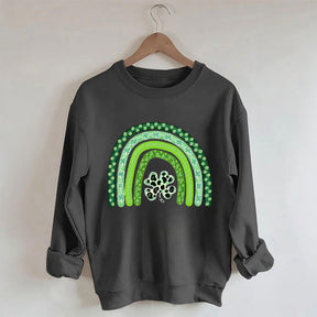 Shamrock Leopard Rainbow Sweatshirt